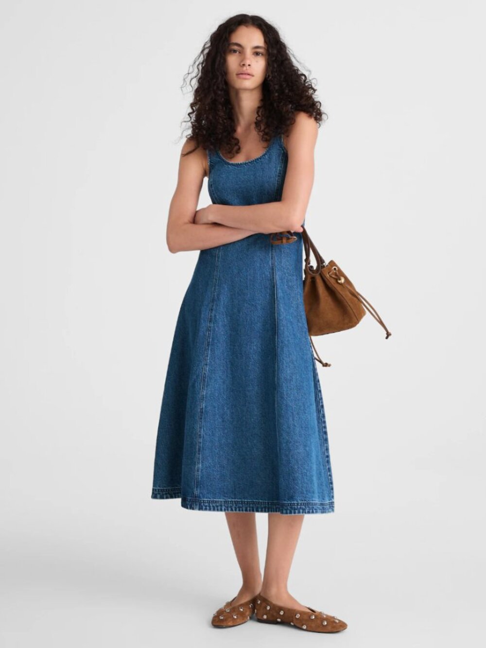 NWT Madewell Denim Scoopneck Modi Dress XS $128.00